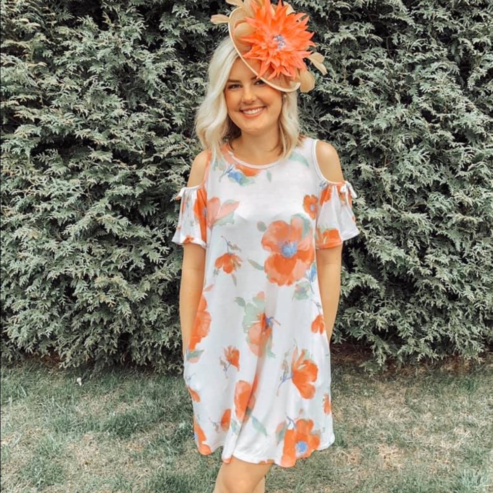 Cold shoulder dress